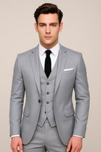 Lincoln | Men's Slim-Fit Three-Piece Suit, Tailored Trouser Suit | Animated Apparel