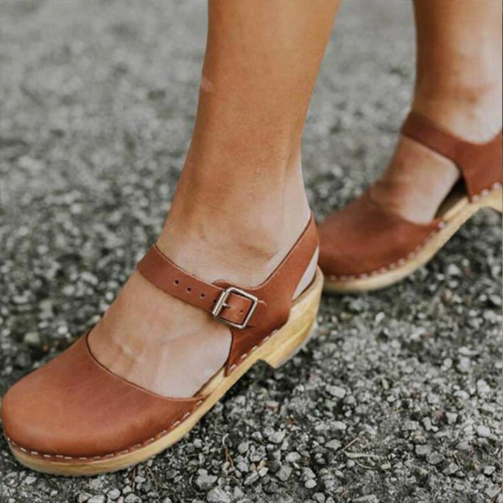 Peyton | Women's Orthopedic Brown Wedge Sandals - image 2