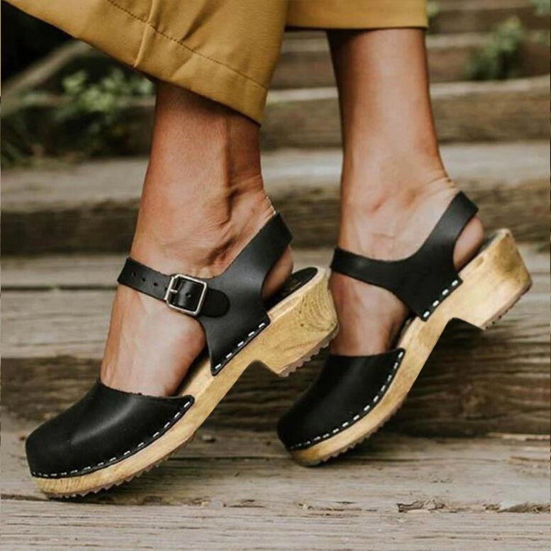 Peyton | Women's Orthopedic Brown Wedge Sandals - image 5