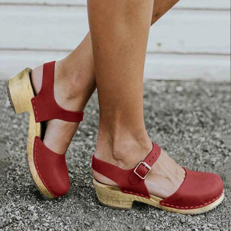 Peyton | Women's Orthopedic Brown Wedge Sandals - image 8