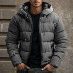 Philip | Men's Hooded Quilted Puffer Jacket, Padded Autumn Coat | Animated Apparel