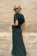 Philippa | Women's V-Neck Party Maxi Dress - image 10