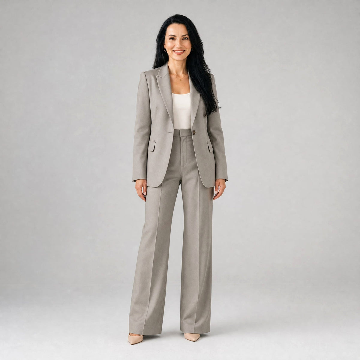 Scarlett | Women's Tailored Blazer and Wide-Leg Trousers Two-Piece Suit | Animated Apparel