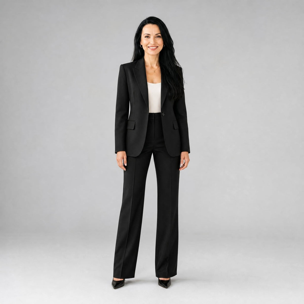 Scarlett | Women's Tailored Blazer and Wide-Leg Trousers Two-Piece Suit | Animated Apparel