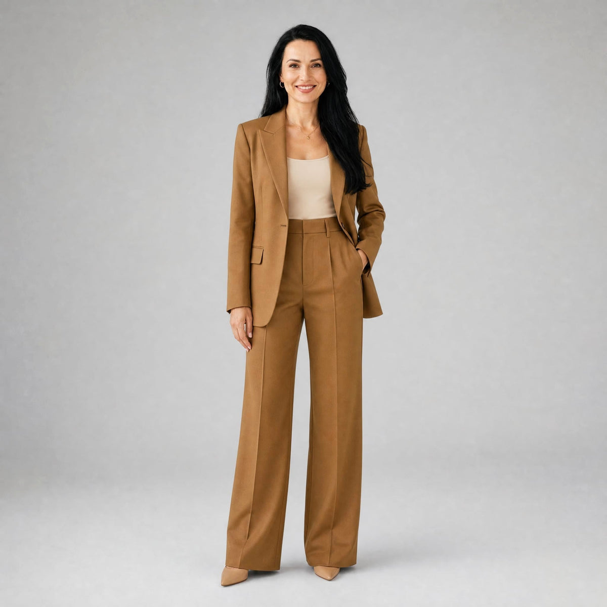 Scarlett | Women's Tailored Blazer and Wide-Leg Trousers Two-Piece Suit | Animated Apparel