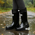 Phoebe | Women's Waterproof Rubber Boots, Adjustable Lace Rain Boots | Animated Apparel