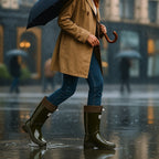 Phoebe | Women's Waterproof Rubber Boots, Adjustable Lace Rain Boots | Animated Apparel