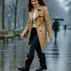Phoebe | Women's Waterproof Rubber Boots, Adjustable Lace Rain Boots | Animated Apparel