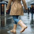 Phoebe | Women's Waterproof Rubber Boots, Adjustable Lace Rain Boots | Animated Apparel