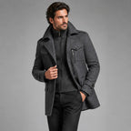 Preston | Men's Double Collar Wool Trench Coat, Tailored Business Coat | Animated Apparel