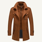 Preston | Men's Double Collar Wool Trench Coat, Tailored Business Coat | Animated Apparel
