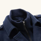 Preston | Men's Double Collar Wool Trench Coat, Tailored Business Coat | Animated Apparel