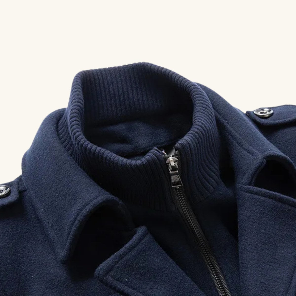 Preston | Men's Double Collar Wool Trench Coat, Tailored Business Coat | Animated Apparel