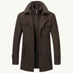 Preston | Men's Double Collar Wool Trench Coat, Tailored Business Coat | Animated Apparel