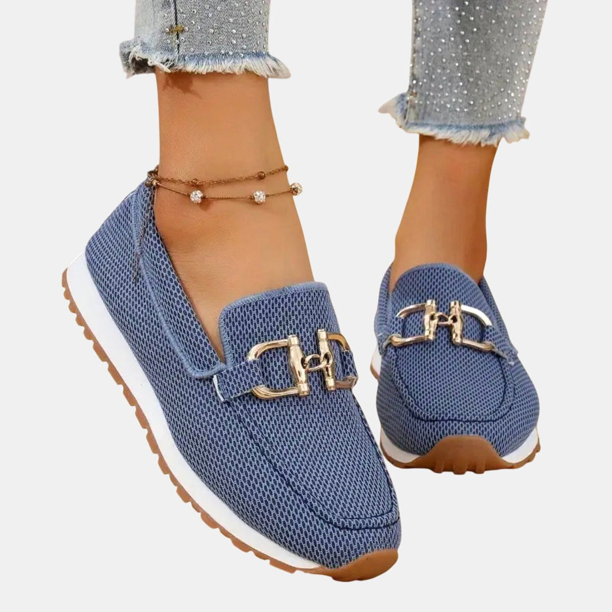 Rachel | Women's Loafer Sneakers - Blue