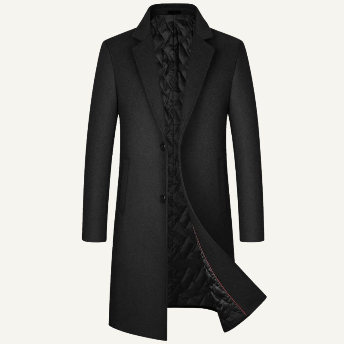 Reid | Men's Tailored Long Coat, Smart Winter Coat | Animated Apparel