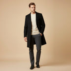Reid | Men's Tailored Long Coat, Smart Winter Coat | Animated Apparel