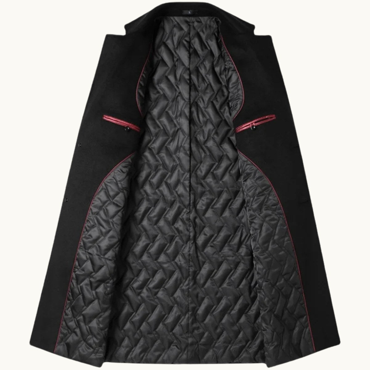 Reid | Men's Tailored Long Coat, Smart Winter Coat | Animated Apparel