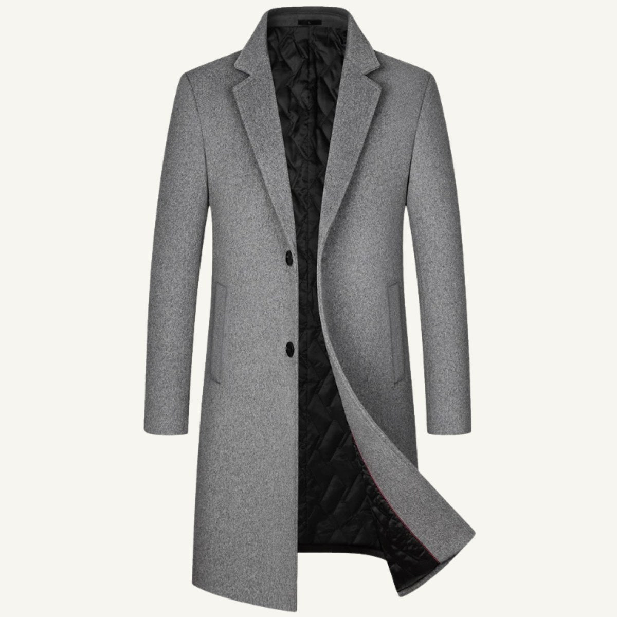 Reid | Men's Tailored Long Coat, Smart Winter Coat | Animated Apparel