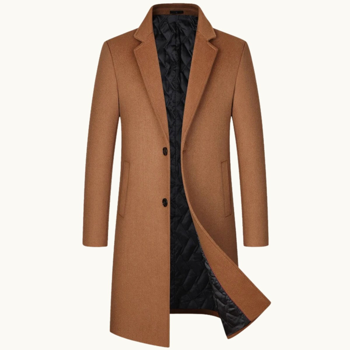 Reid | Men's Tailored Long Coat, Smart Winter Coat | Animated Apparel