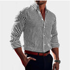 Reuben | Men's Striped Cotton Shirt, Classic Button Shirt | Animated Apparel
