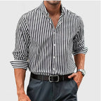 Reuben | Men's Striped Cotton Shirt, Classic Button Shirt | Animated Apparel
