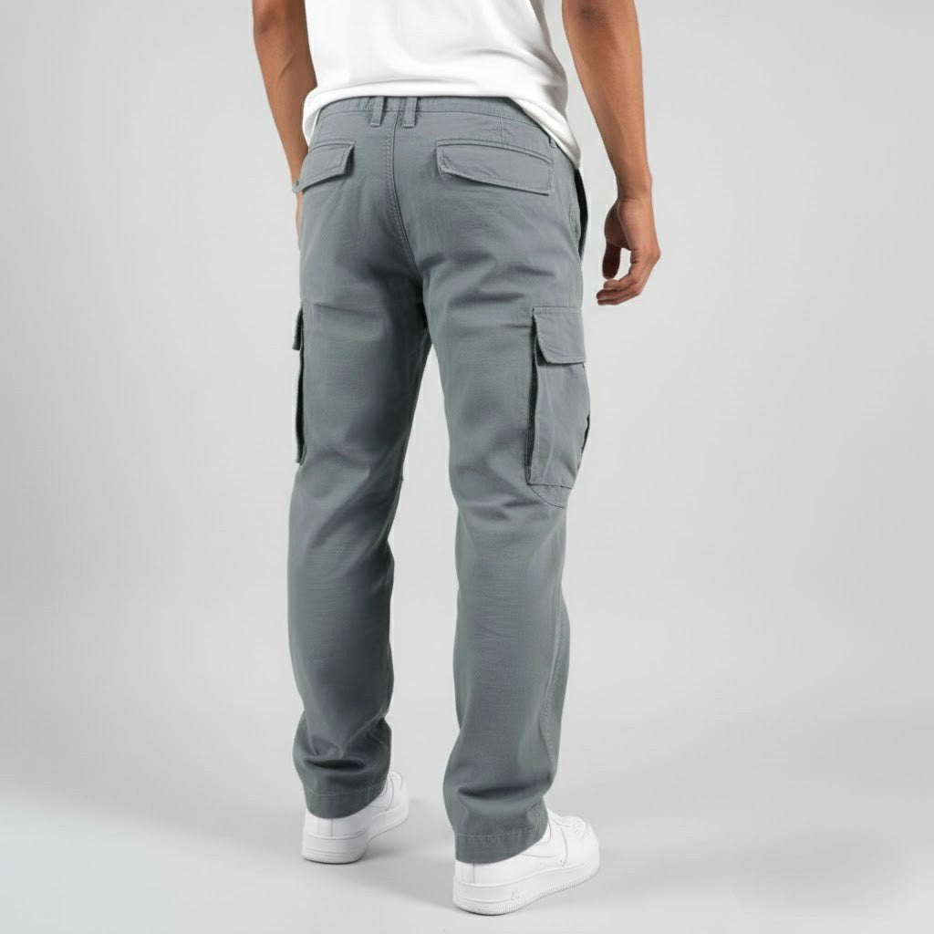 Rhys | Men's Cargo Trousers with Utility Pockets, Straight-Leg Work Trousers | Animated Apparel