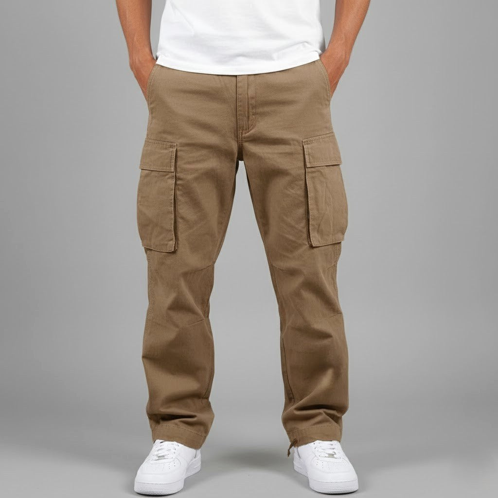 Rhys | Men's Cargo Trousers with Utility Pockets, Straight-Leg Work Trousers | Animated Apparel