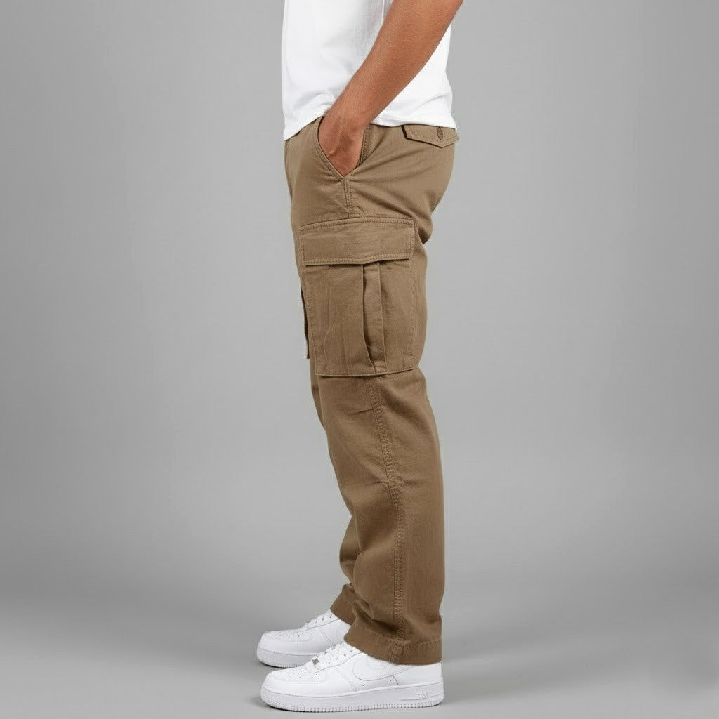 Rhys | Men's Cargo Trousers with Utility Pockets, Straight-Leg Work Trousers | Animated Apparel