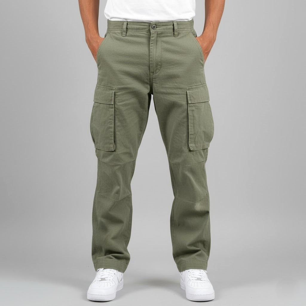 Rhys | Men's Cargo Trousers with Utility Pockets, Straight-Leg Work Trousers | Animated Apparel