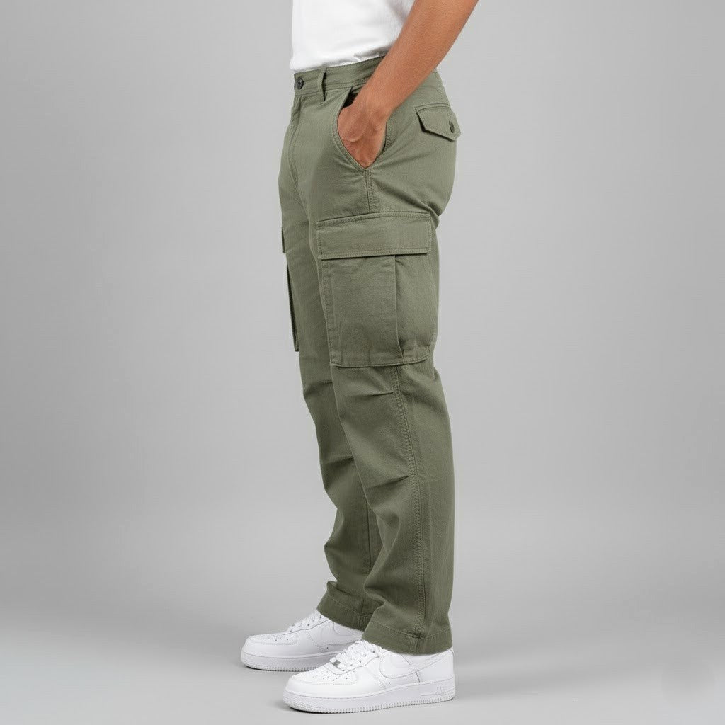 Rhys | Men's Cargo Trousers with Utility Pockets, Straight-Leg Work Trousers | Animated Apparel
