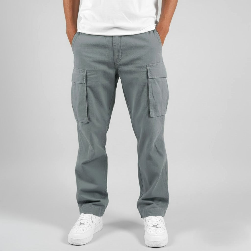 Rhys | Men's Cargo Trousers with Utility Pockets, Straight-Leg Work Trousers | Animated Apparel