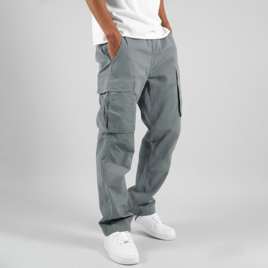Rhys | Men's Cargo Trousers with Utility Pockets, Straight-Leg Work Trousers | Animated Apparel