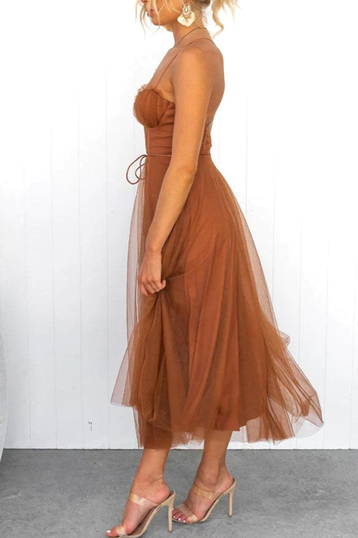 Riley | Women's Elegant Flowing Midi Dress - image 11