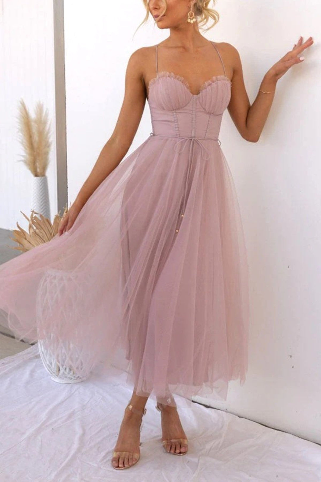 Riley | Women's Elegant Flowing Midi Dress - image 12