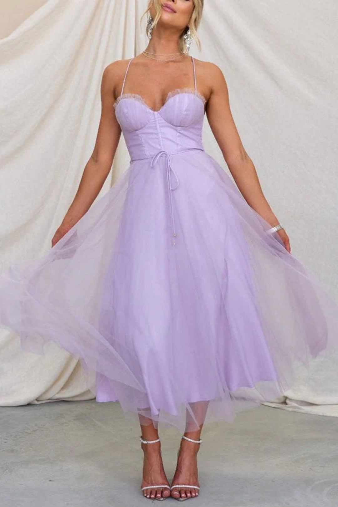 Riley | Women's Elegant Flowing Midi Dress - image 4
