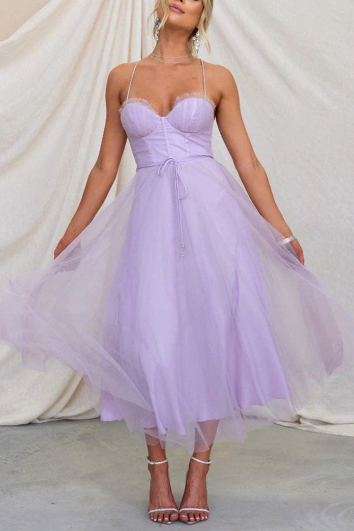 Riley | Women's Elegant Flowing Midi Dress - image 4