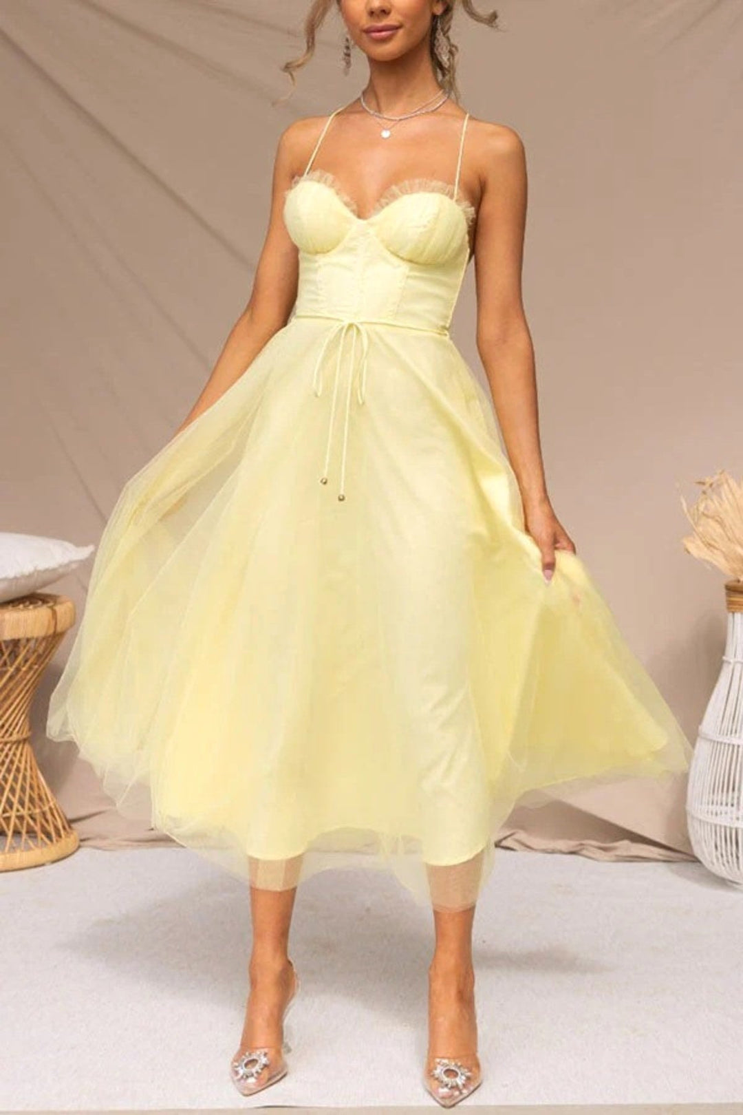 Riley | Women's Elegant Flowing Midi Dress - image 5