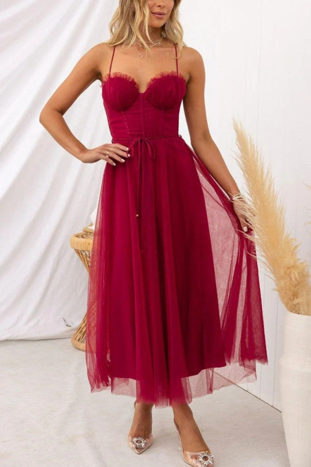 Riley | Women's Elegant Flowing Midi Dress - image 8