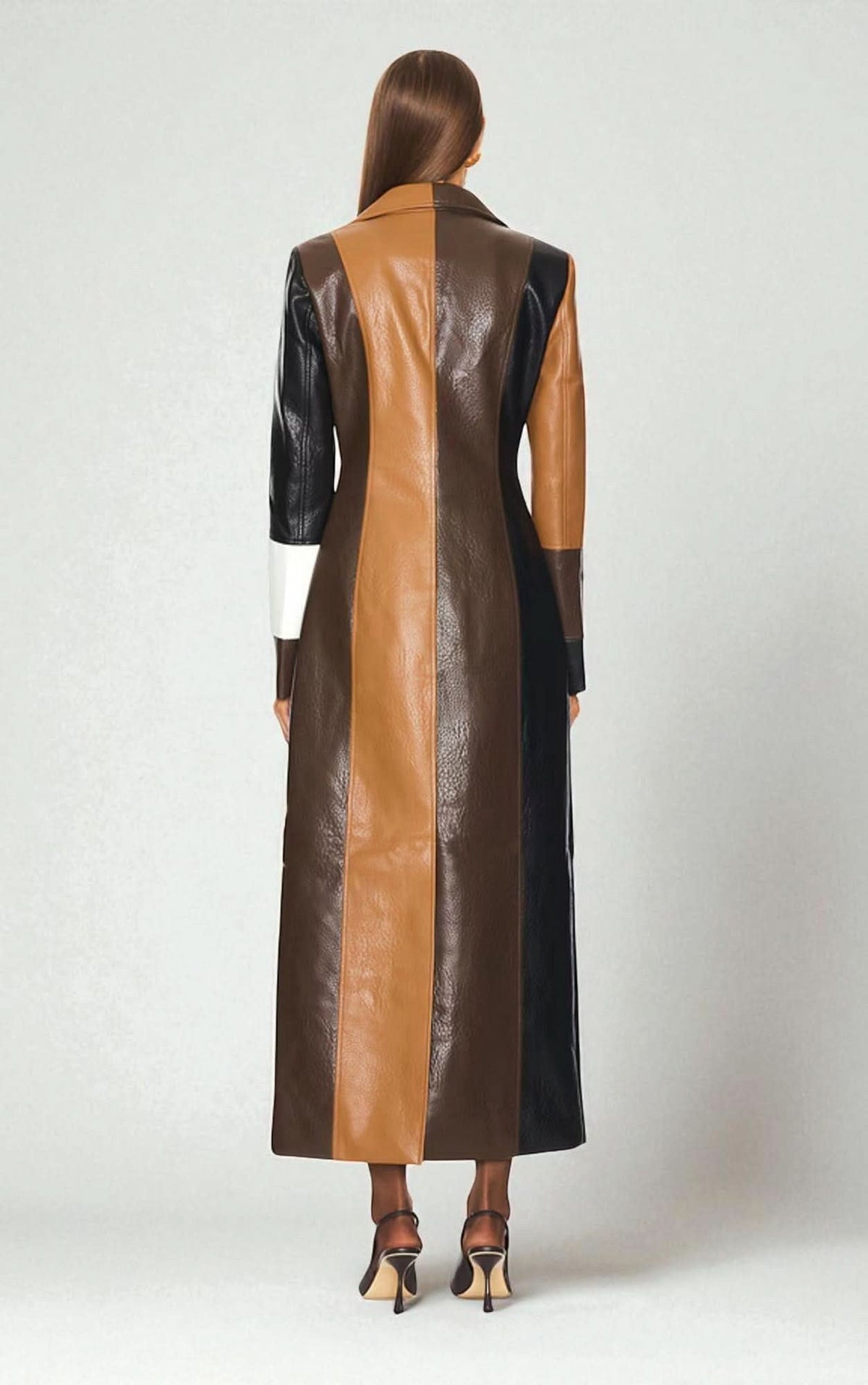 Kennedy | Women's Leather Jacket with Quilted Panels, Fitted Autumn Jacket | Animated Apparel