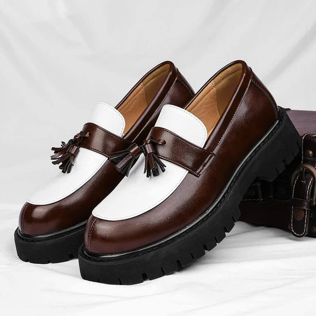 Riley | Women's Leather Loafers with Tassel Accent - Brown