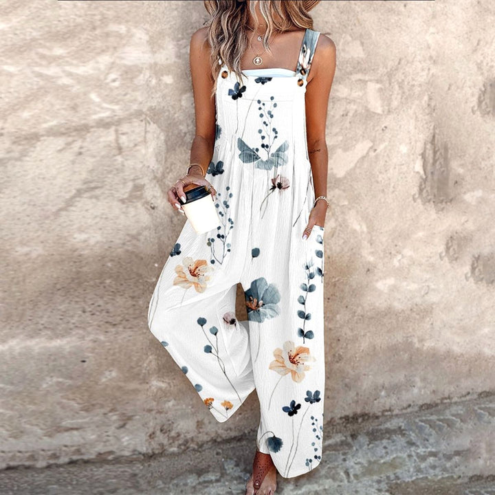 Riley | Women's Printed Denim Jumpsuit - image 3