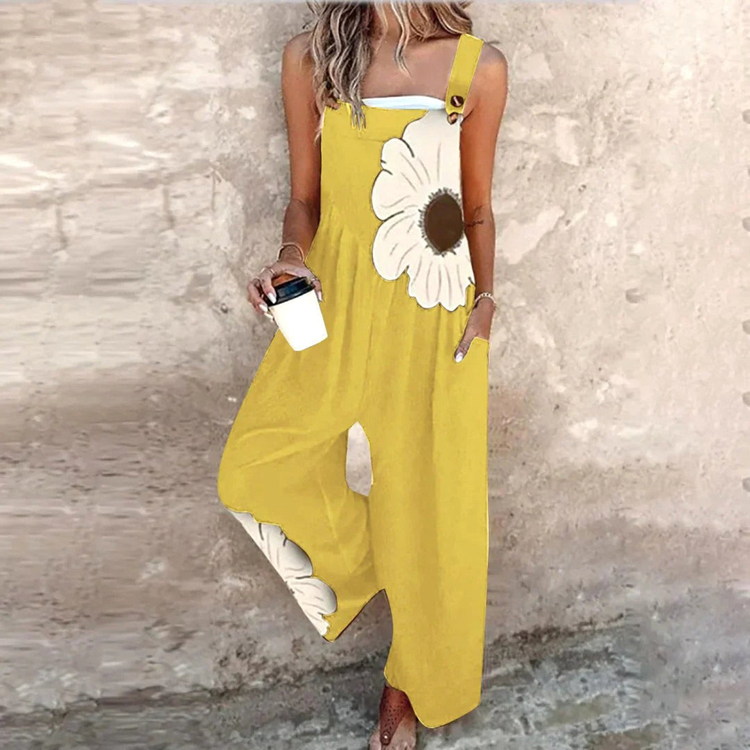 Riley | Women's Printed Denim Jumpsuit - image 7
