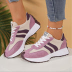 Riley | Women's Retro Platform Lace-Up Sneakers - image 12