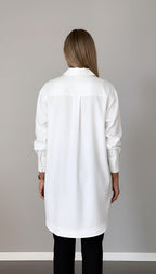 Romane | Women's Oversized Cotton Shirt, Button-Front Blouse | Animated Apparel