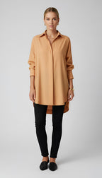 Romane | Women's Oversized Cotton Shirt, Button-Front Blouse | Animated Apparel