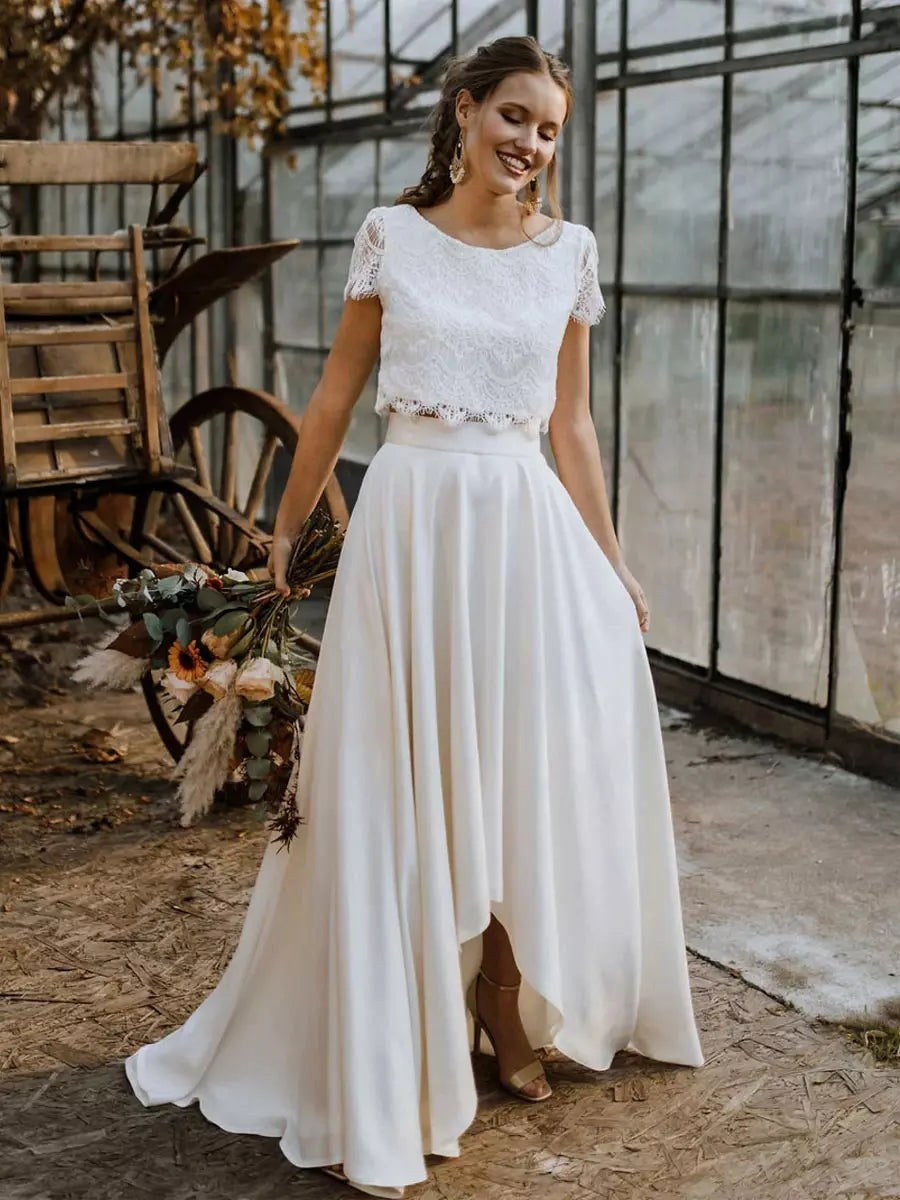 Romy | Women's Two-Piece Maxi Set - White