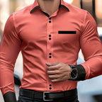 Kai | Men's Classic Collared Shirt, Button-Front Dress Shirt | Animated Apparel