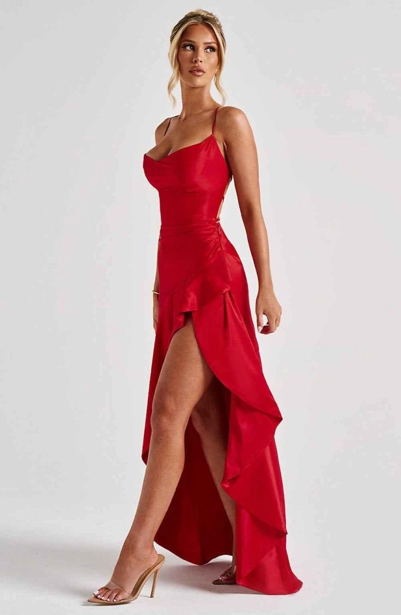 Rosalie | Women's Ruffled Hem Maxi Dress - image 15