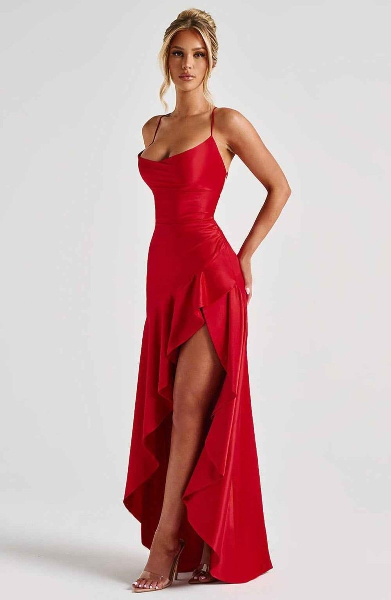 Rosalie | Women's Ruffled Hem Maxi Dress - image 3